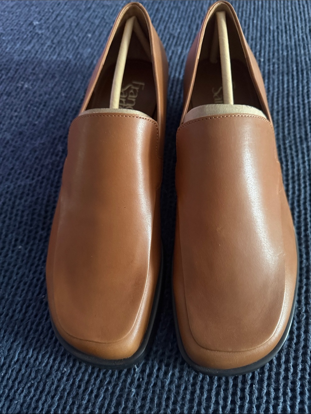 Franco Sarto Men's Tan Leather Slip-On Loafers